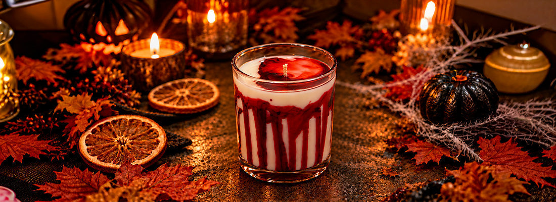 Halloween-Kerze selber machen: DIY für eine blutige Kerze