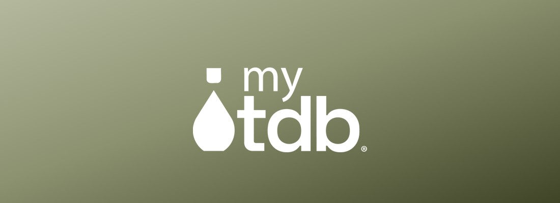 Logo MyTDB sur fond vert olive, l'espace en ligne des créateurs Terre de Bougies