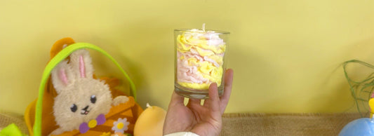 DIY Bougie de Pâques avec sa Chantilly Bicolore