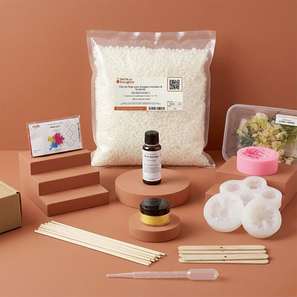 Kit per fondente - Mazzo di fiori kit accessorio fabbricazione candela artigianale DIY Terre de Bougies