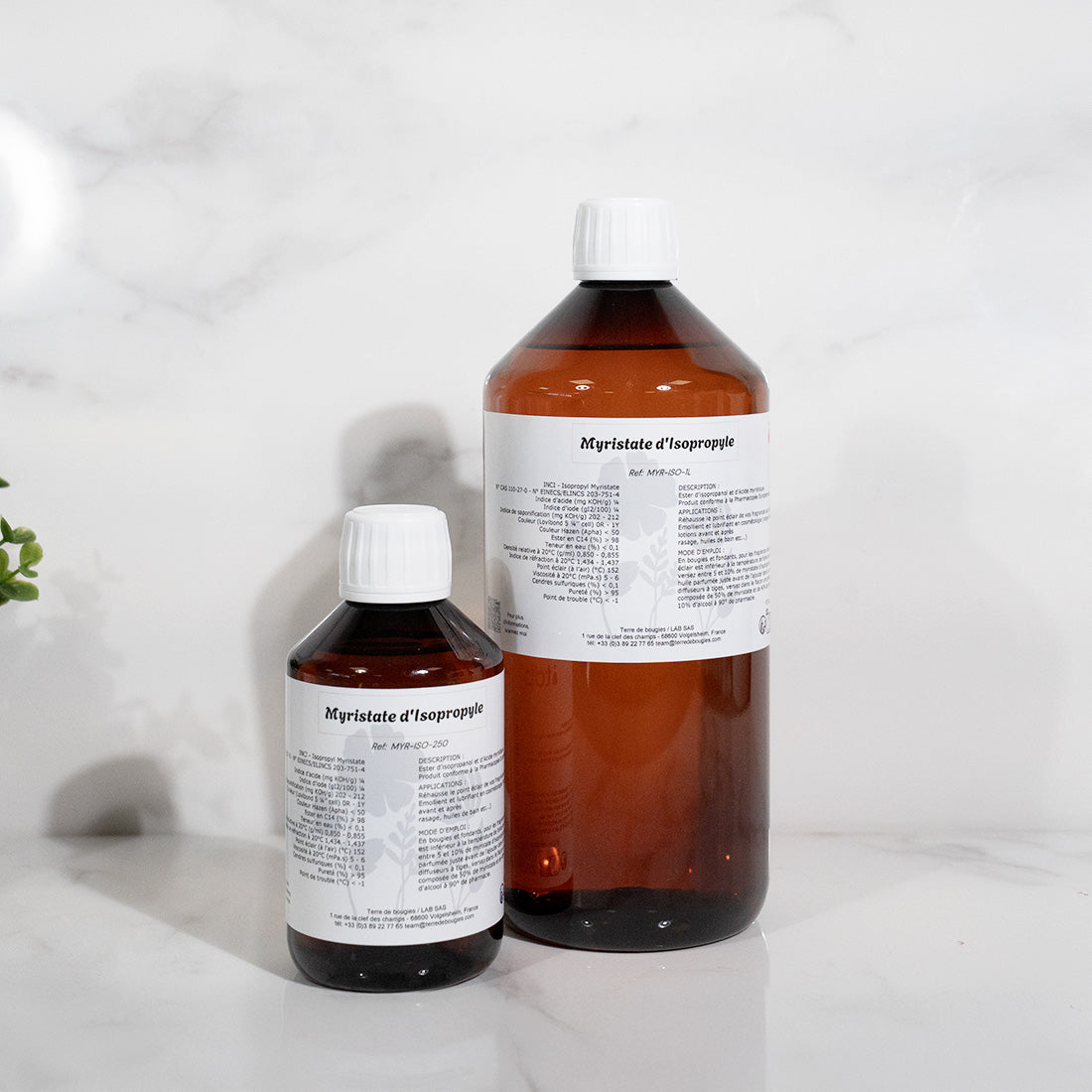 Myristate d’isopropyle - origine végétale - additifs