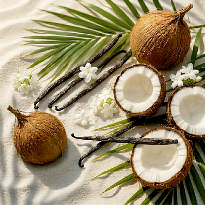 Coco solar fragancia gourmand de Grasse para velas fondants y difusores