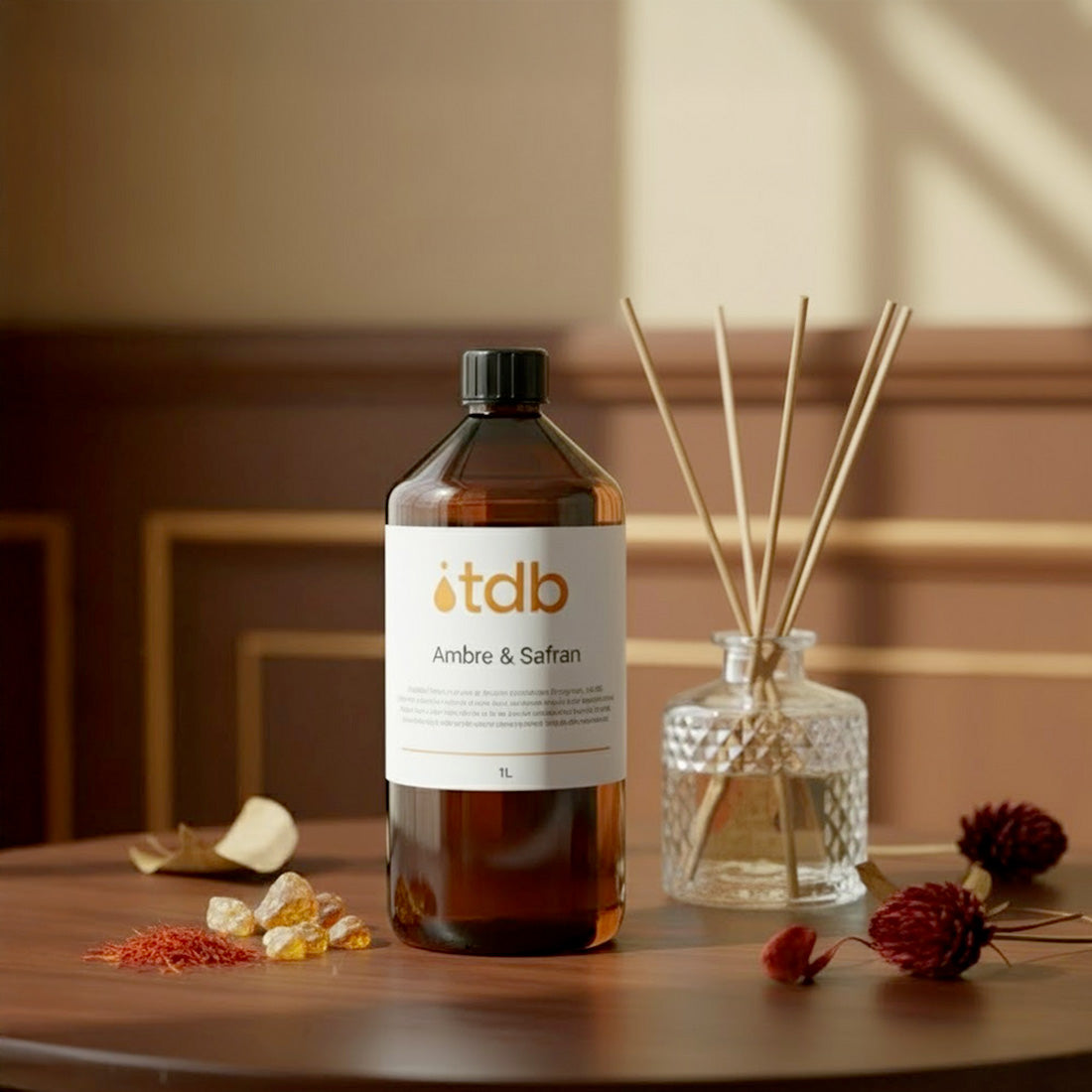 recharge pour diffuseur parfum ambre et safran