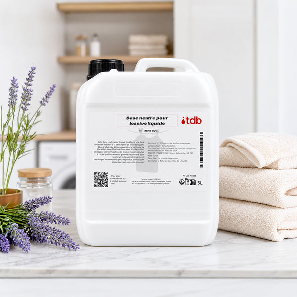 Base neutre pour lessive liquide détail vue alternative artisanat fabrication Terre de Bougies 5 litres
