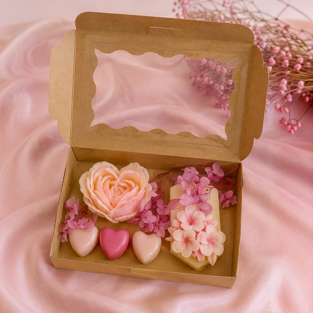 Gift box with decorative window - Set of 10