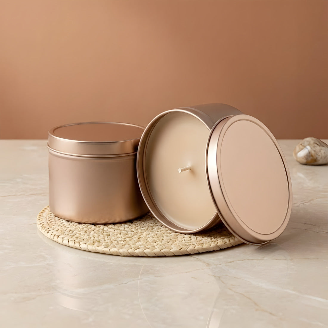 Boîte métallique Bronze - Ronde sans soudure - 250 ml