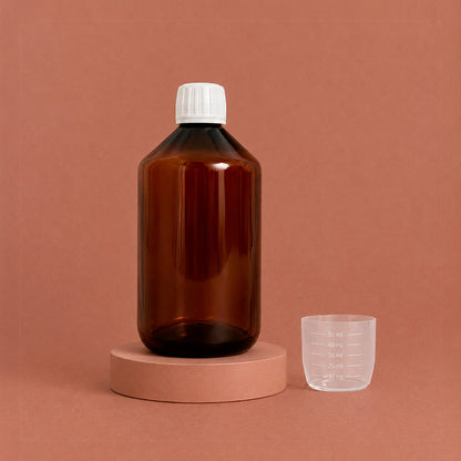 Flacone ambrato con misurino - 500 ml