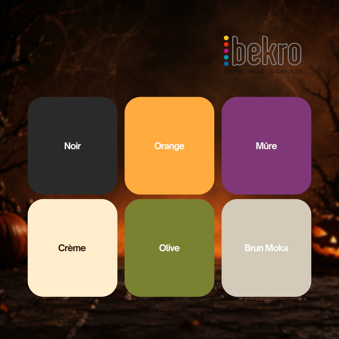 Colorants en grains Bekro - Sélection d'Halloween