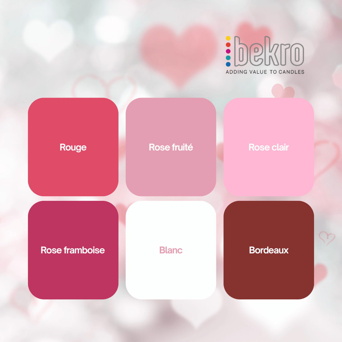 Colorants en grains Bekro - Sélection Saint-Valentin