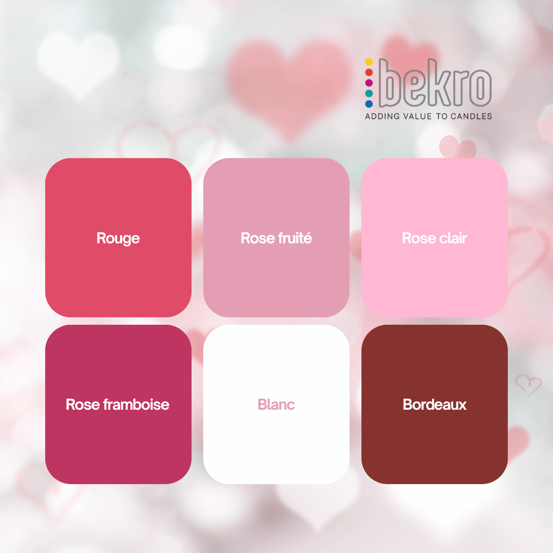 Colorants en grains Bekro - Sélection Saint-Valentin