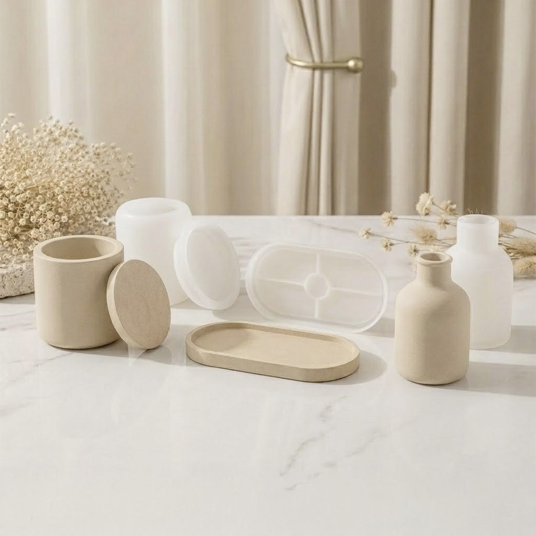Moulds for Jesmonite creations - Minimalist inspiration