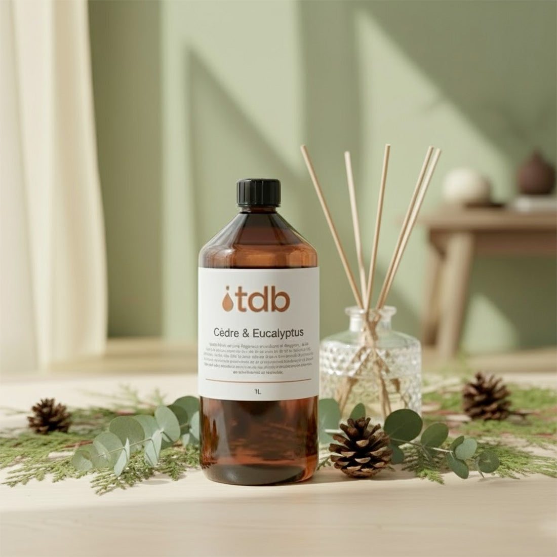 recharge pour diffuseur parfum cèdre et eucalyptus