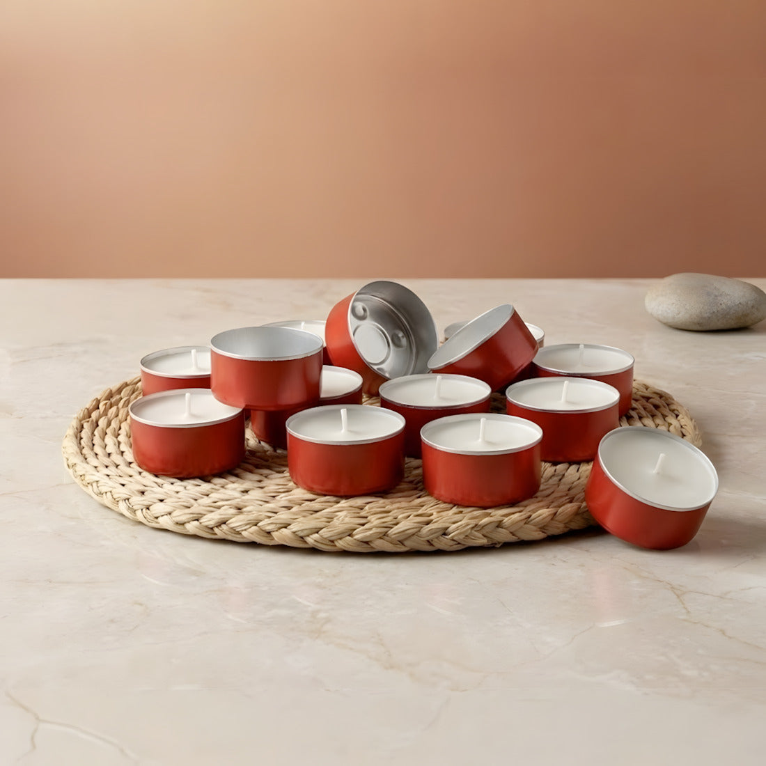 Coupelle bougie chauffe-plat Rouge