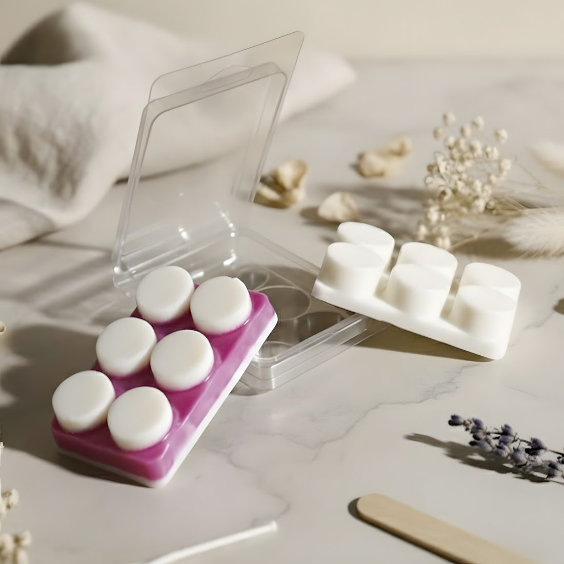 Moule Clamshell Rond - Pour fondants pour fabrication artisanale fondant cire DIY Terre de Bougies