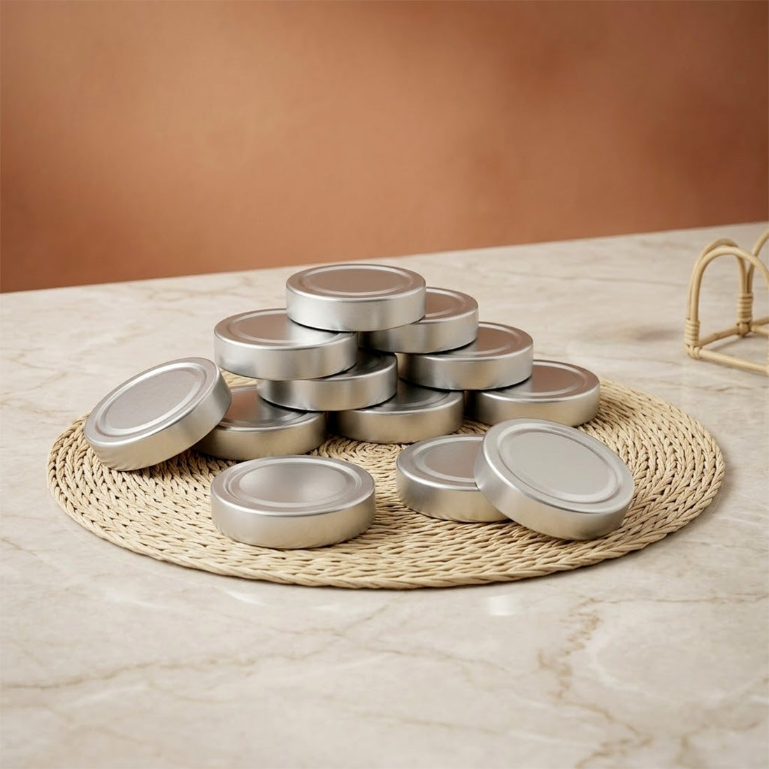 Couvercle Argent pour bocal 212 ml