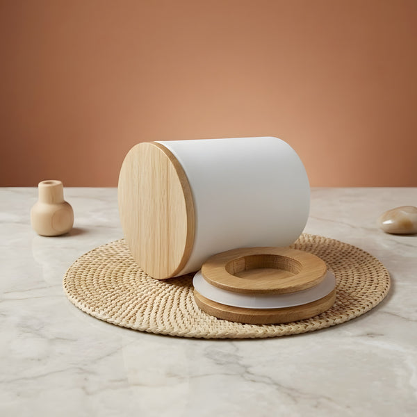 Couvercle en bois de hêtre - 67 mm de diamètre