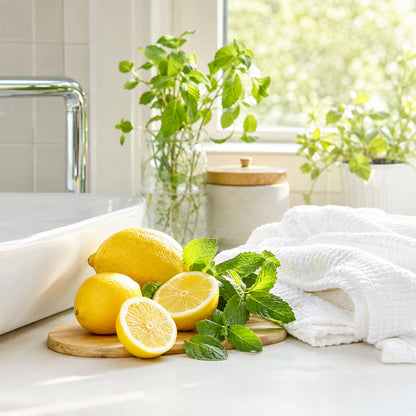 Citron et menthe, hespéridé et aromatique de Grasse pour détergents maison