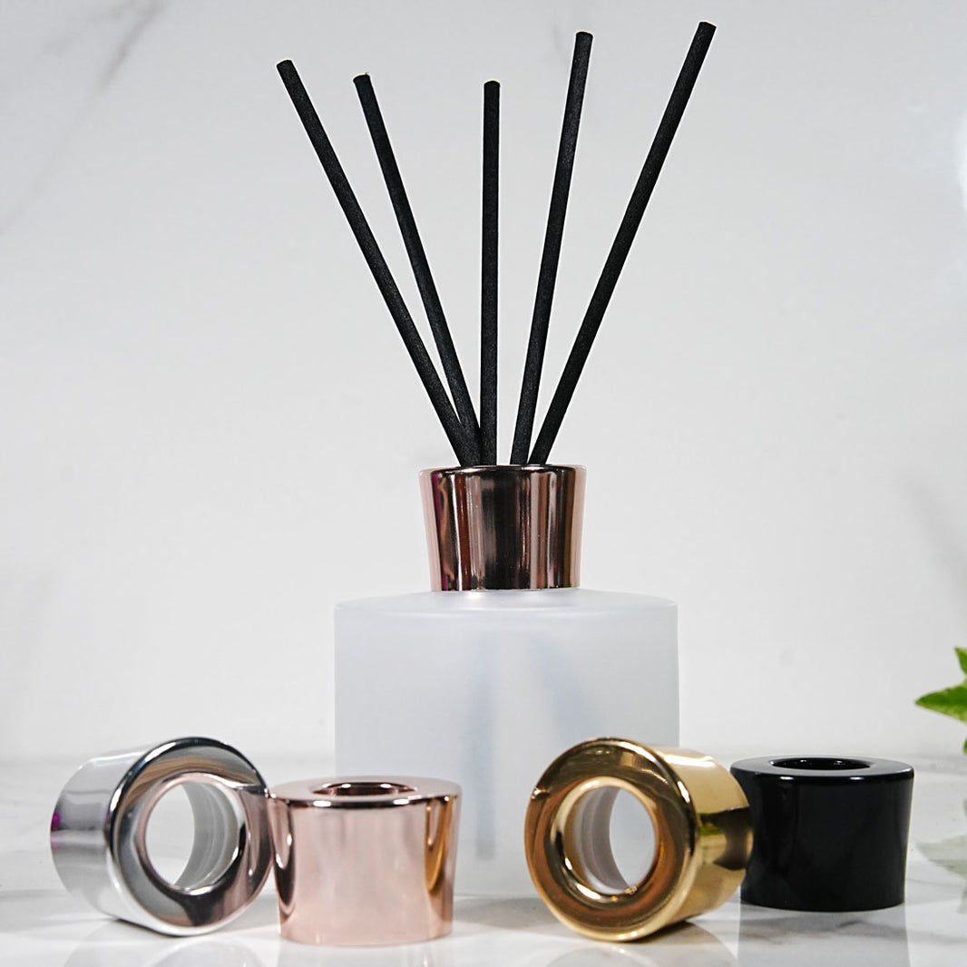 Lot De 2 Flacons Diffuseurs En Verre 60 Ml Forme Diamant - Rechargeables Pour Huiles Essentielles Et Parfums D'Intérieur