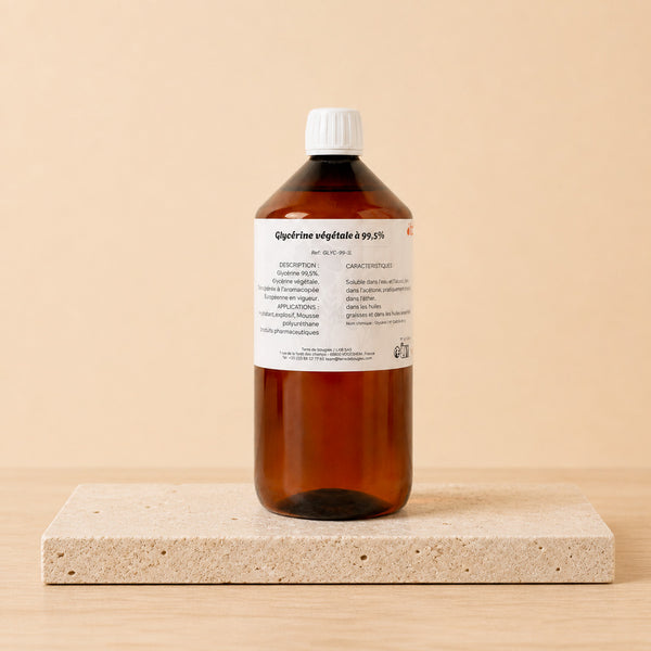Glycérine végétale à 99,5% détail vue alternative artisanat fabrication Terre de Bougies