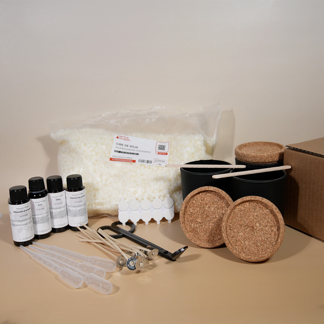 Kit pour création de bougies élégant