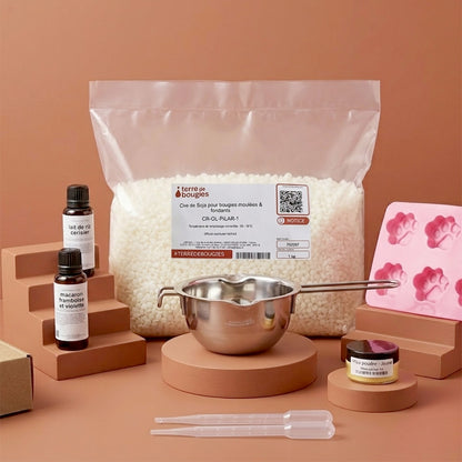 Zestaw do fondantu - Moje pierwsze fondanty zapachowe zestaw akcesorium do ręcznego wyrobu świec DIY Terre de Bougies
