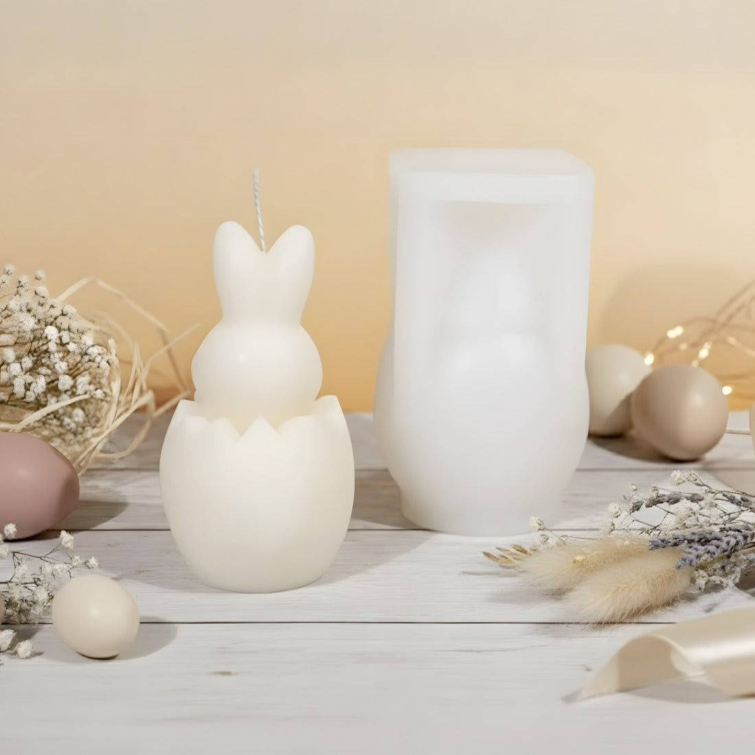 moule lapin de pâque de dos