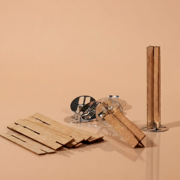 Mèches en bois Croisées pour Bougies mèche pour bougie cire végétale fabrication artisanale Terre de Bougies