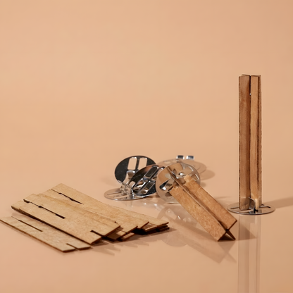 Mèches en bois Croisées pour Bougies