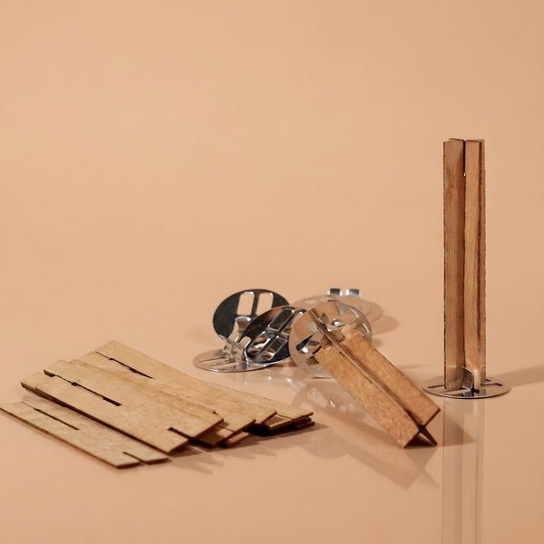 Mèches en bois Croisées pour Bougies