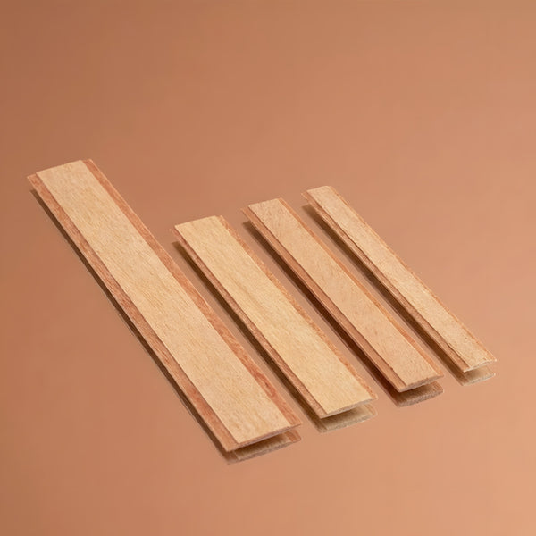 Mèches en bois plates et doubles pour bougies