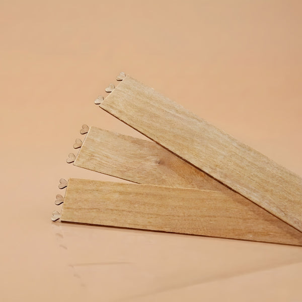 3 coeurs - Mèches en bois pour Bougies