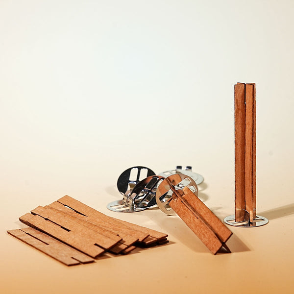 Meche Bougie Bois Mèche Permanente Pour Restes De Bougie, 4 Pièces Mèche Pour Bougie 5 Mètres