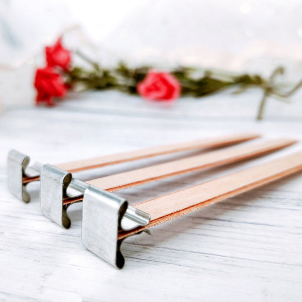 60 Pièces Mèches De Bougie En Bois Naturel Avec Supports En Fer - Kit DIY Fabrication Bougies