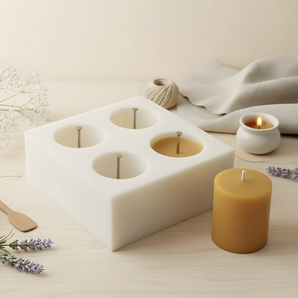 Moule en silicone - 4 Bougies votives