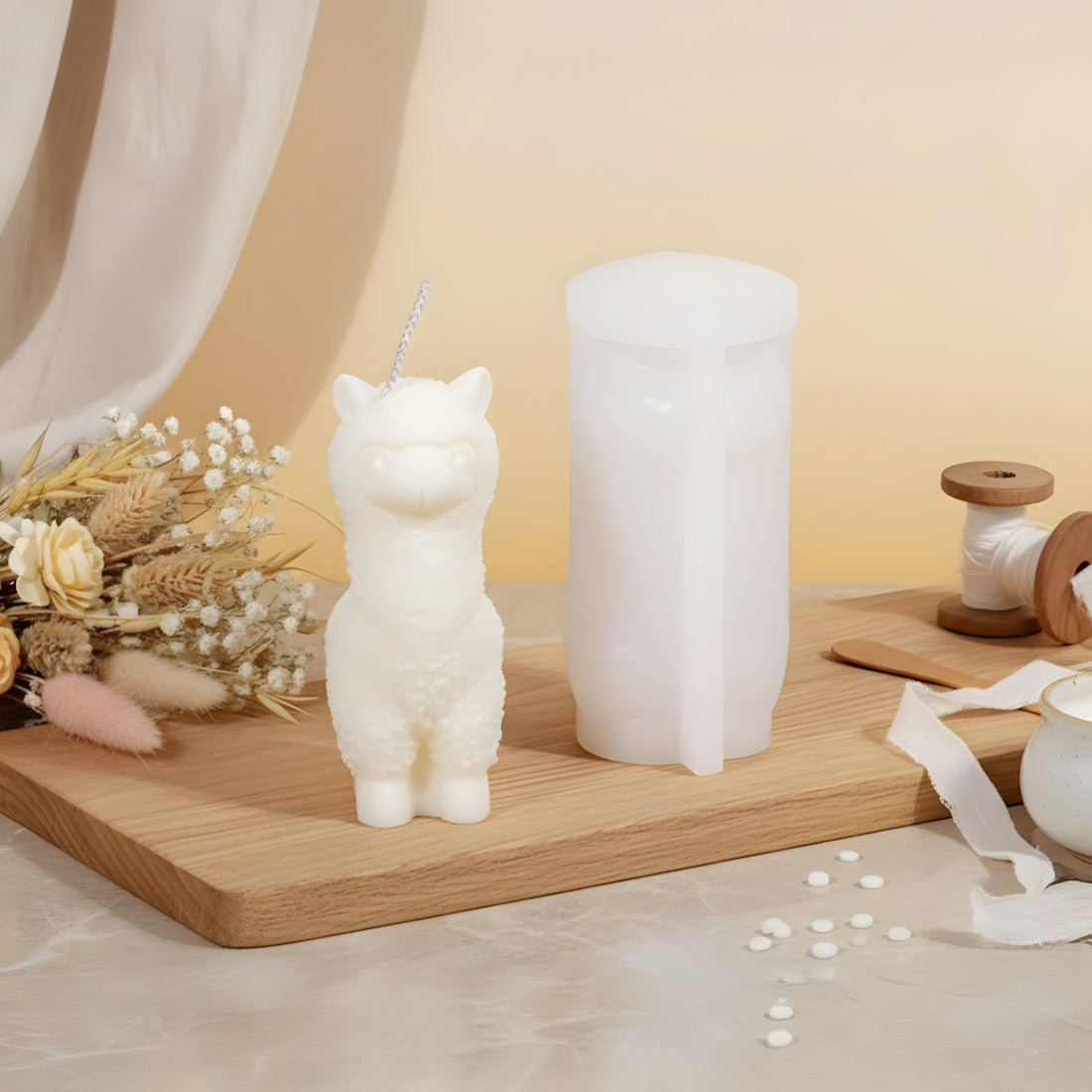 Moule pour bougie en forme d'Alpaga