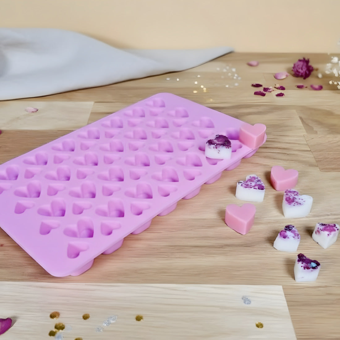 Moule décoration Amas de coeurs