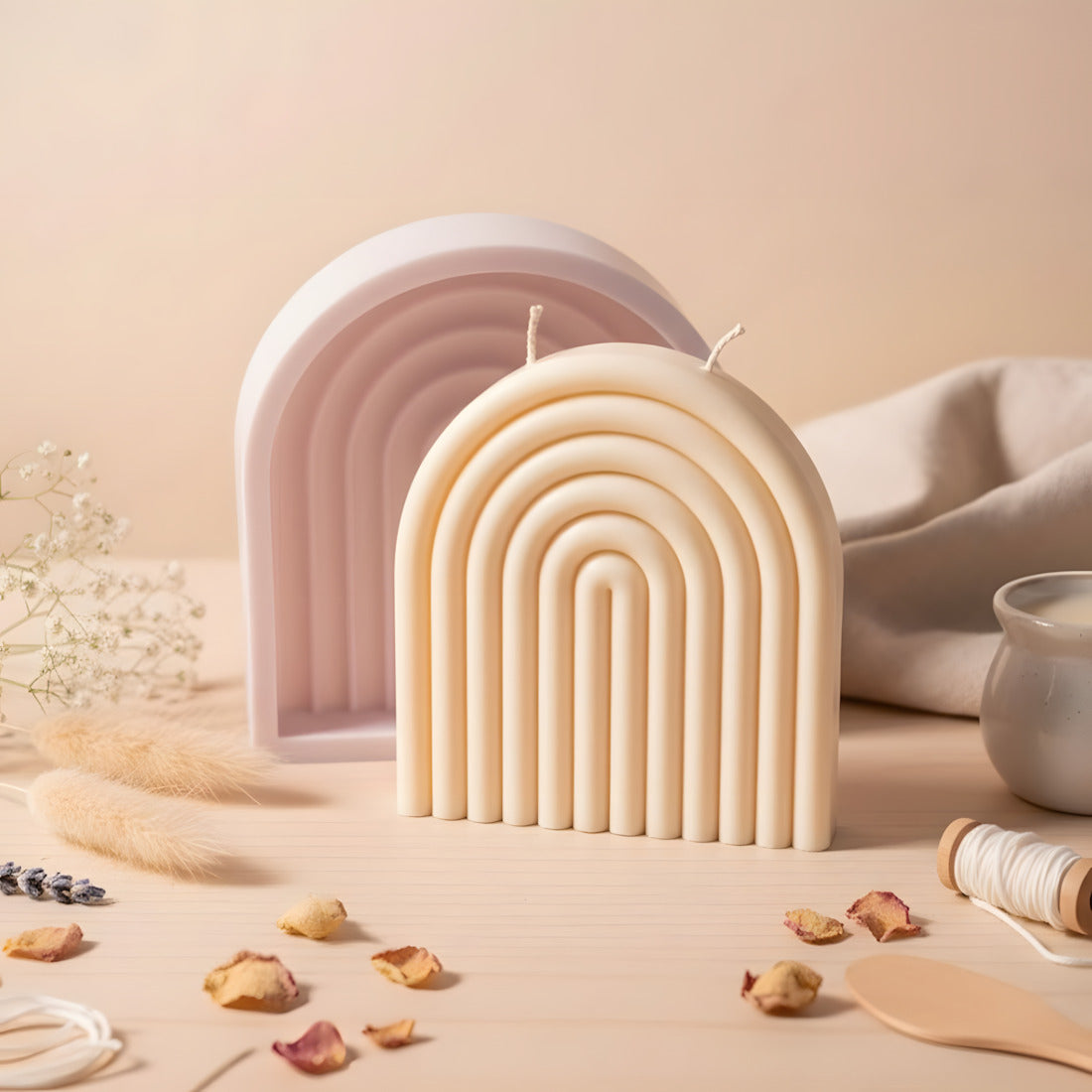 moule bougie arc en ciel
