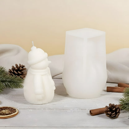 Moule bougie Bonhomme de neige de profil