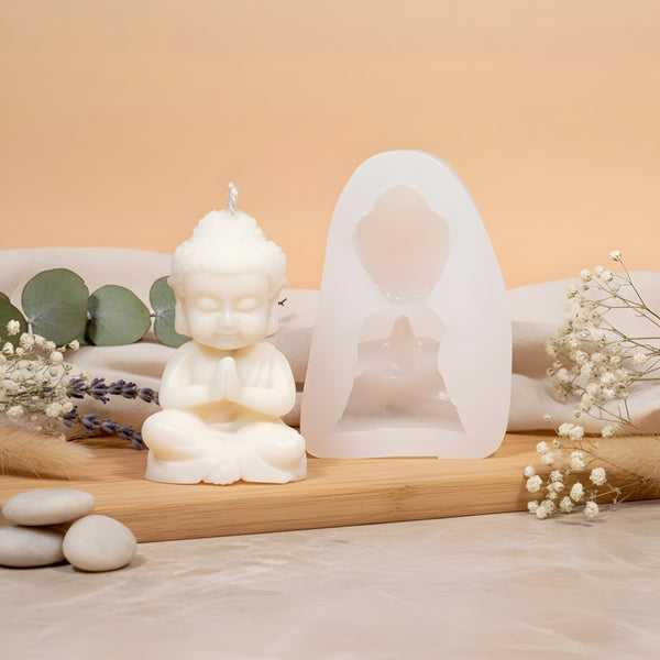 Moule pour bougie en forme de petit Bouddha de décoration