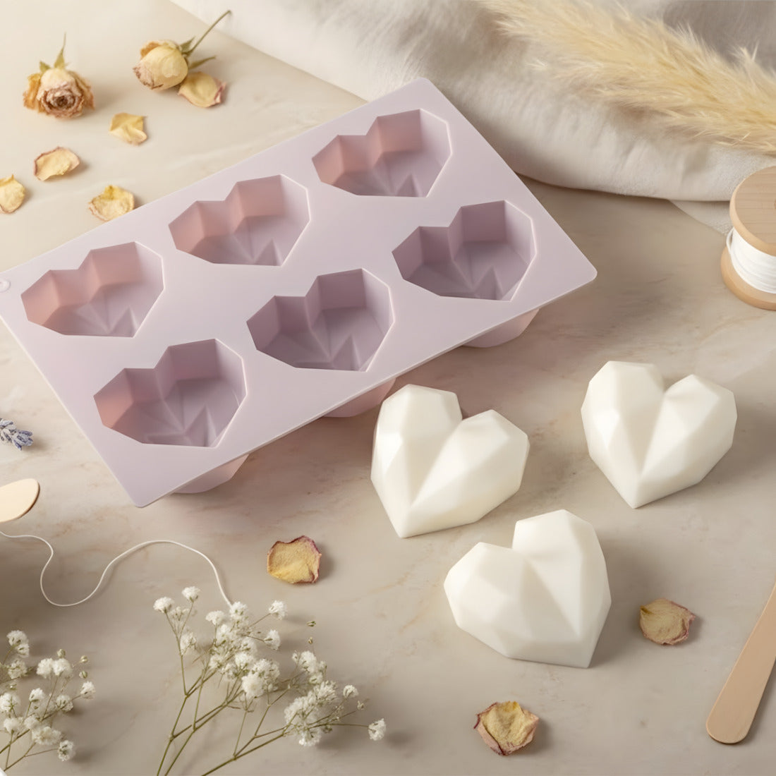 Moule design Coeur graphique