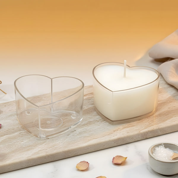 Bougie chauffe-plat cœur 