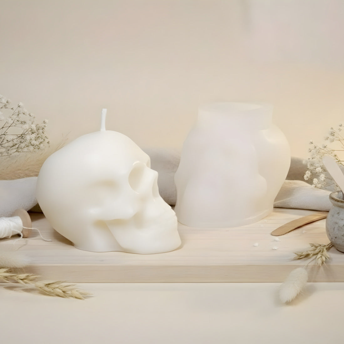 Moule bougie Crâne de profil