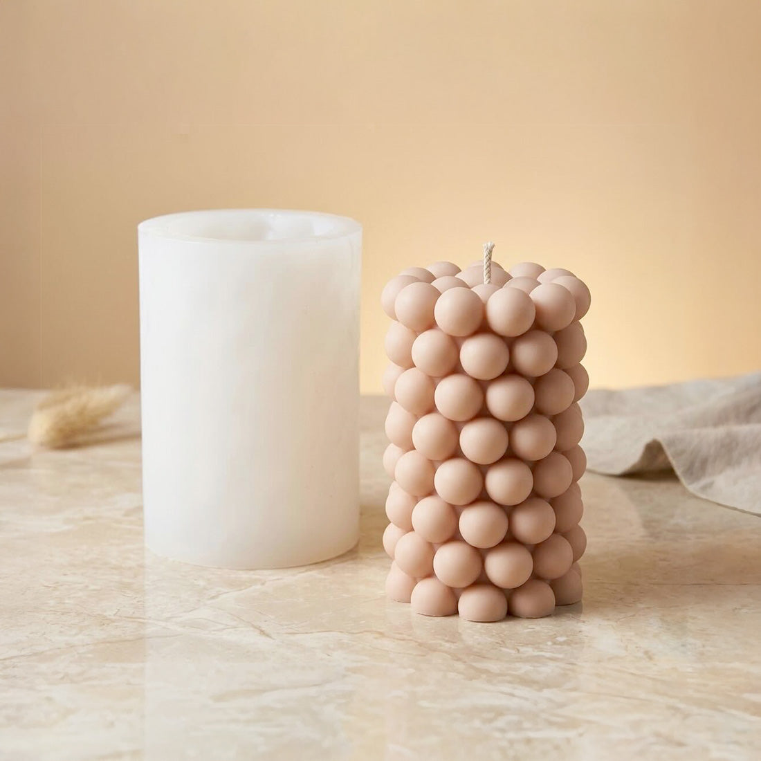 Forma do świec Bubble Cylinder - silikonowa do ręcznego wyrobu świeca z wosku DIY Terre de Bougies