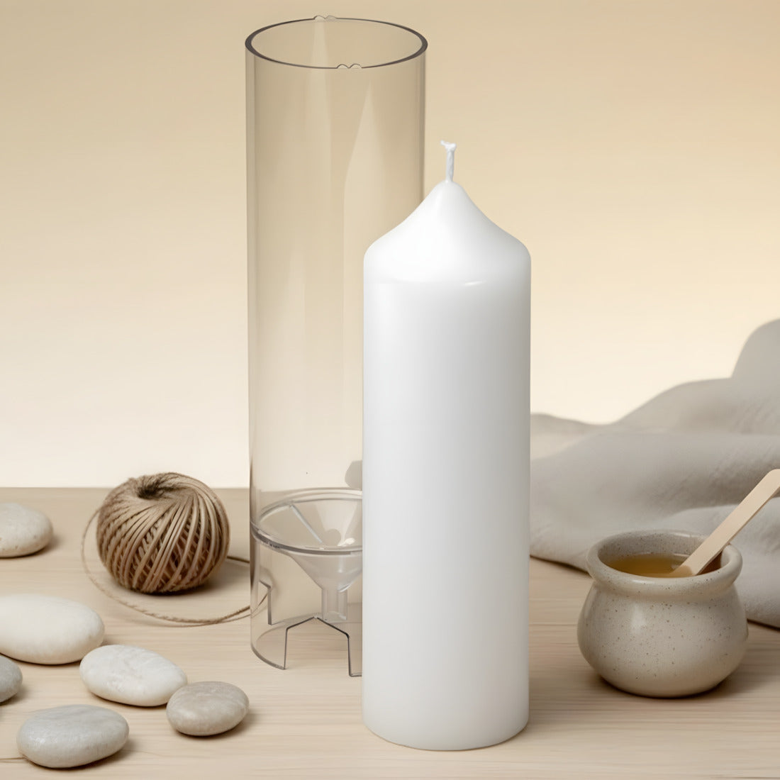 Bougie grand tube plat pointu