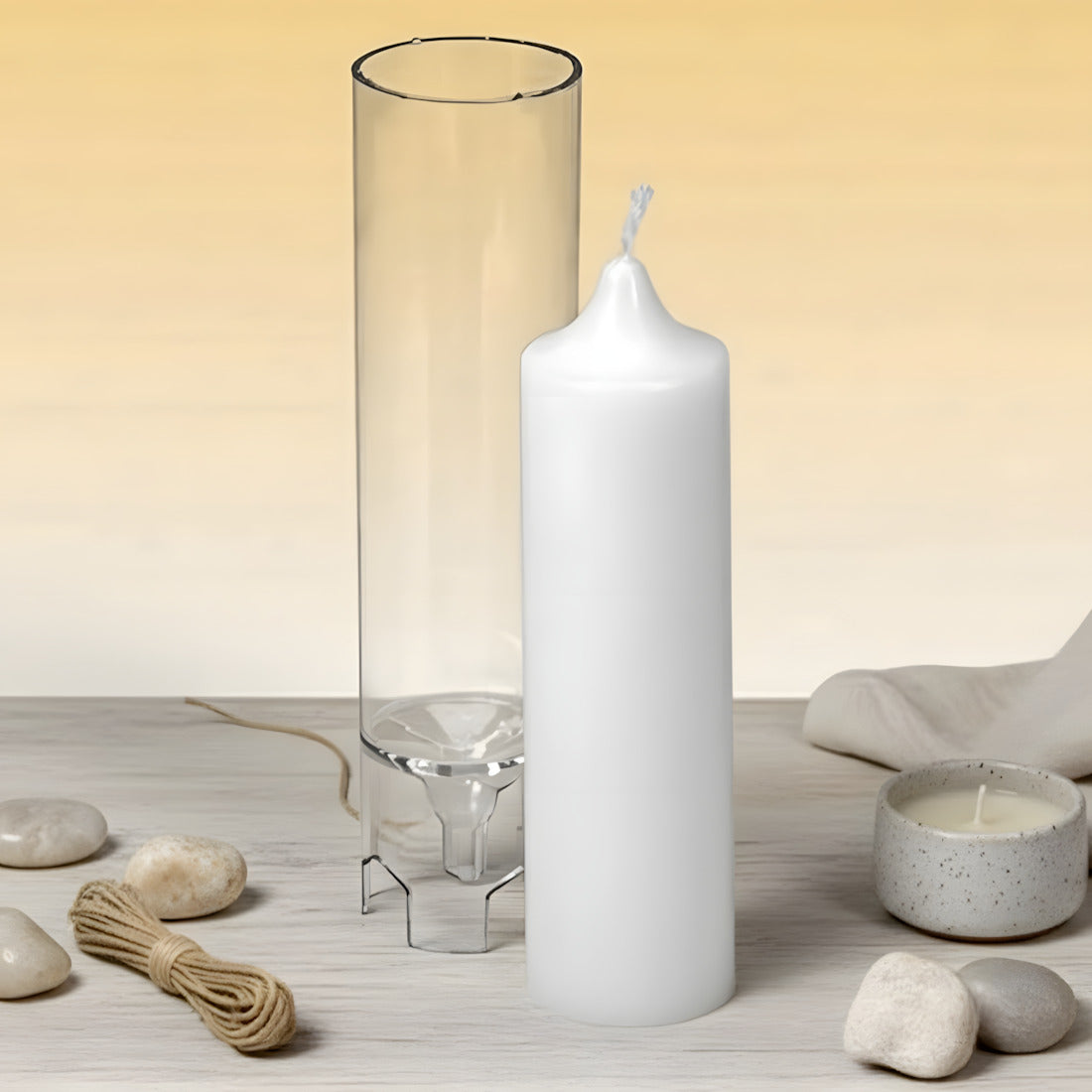 Bougie grand tube plat pointu