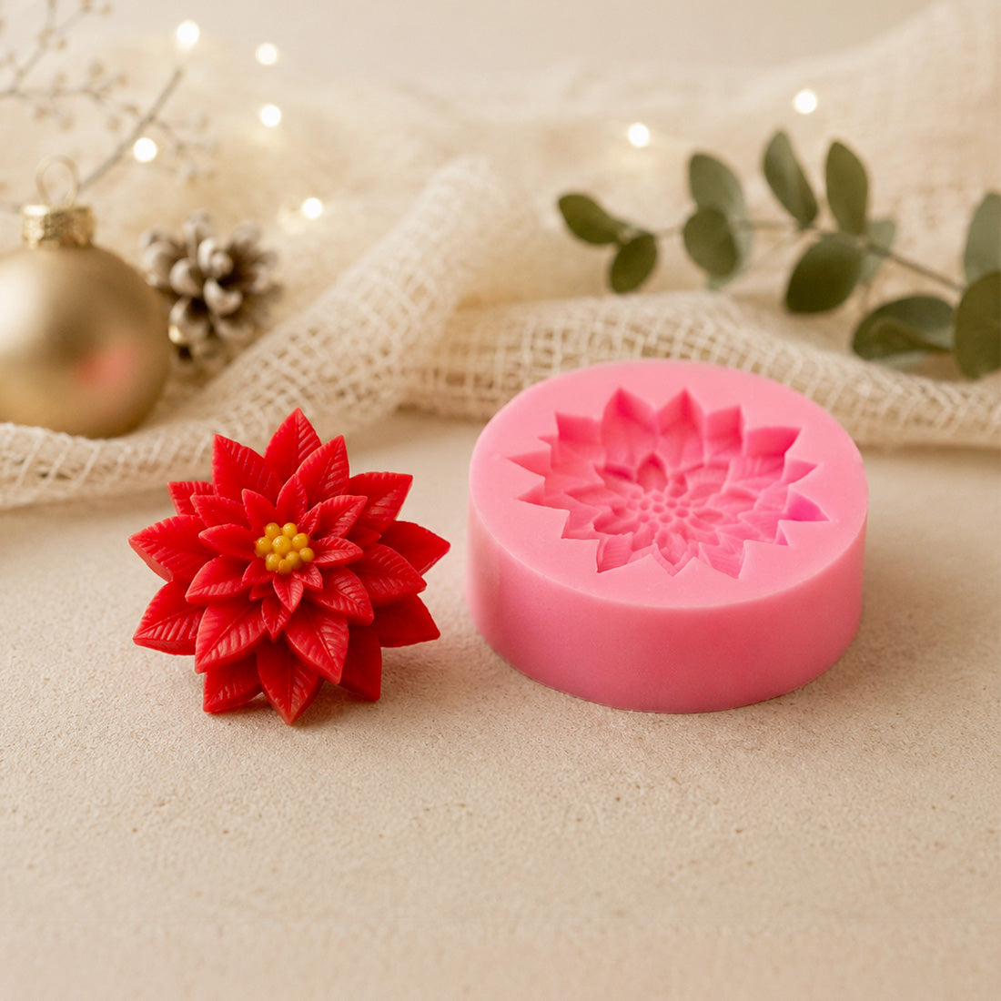 Poinsettia decoration mould - Silicone