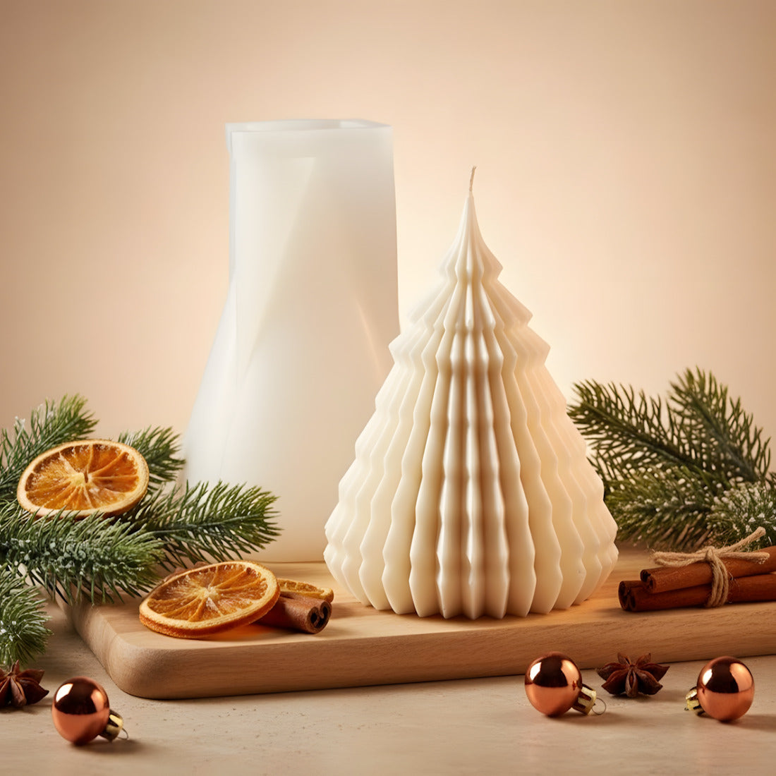 Moule bougie Grand sapin - Silicone - Moules pour Bougies