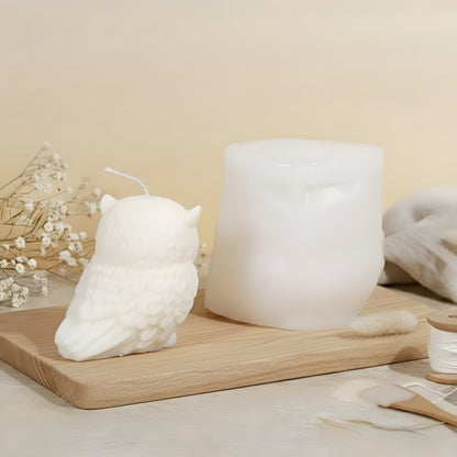 Moule bougie Hibou de dos