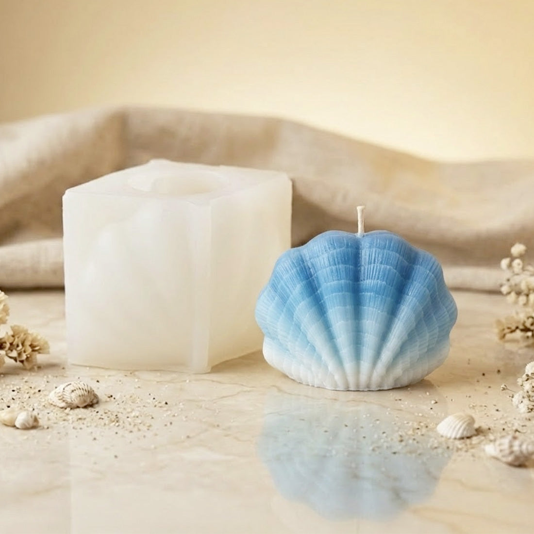 moule pour bougies en forme de coquillage