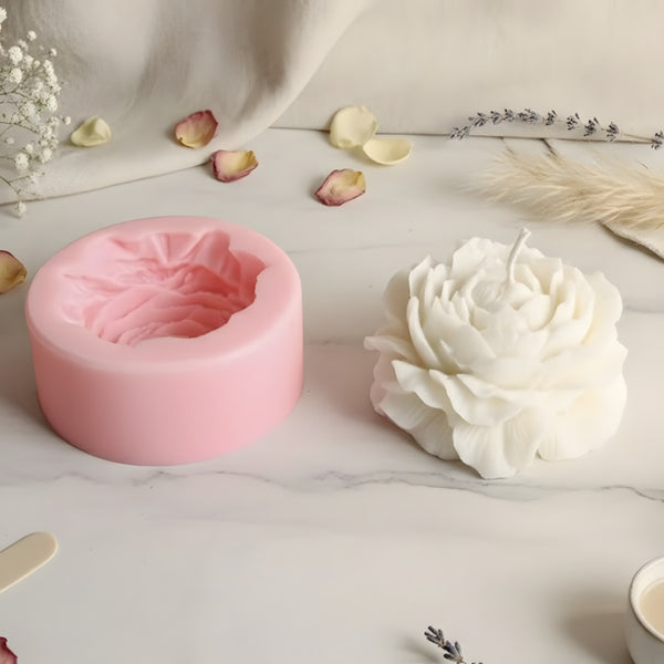 Stapo per candele in silicone, fora di peonia, fiore 3D, fai da te, in silicone, per candele Stapo per candele in silicone, fora di peonia, fiore 3D, fai da te, in silicone, per candele